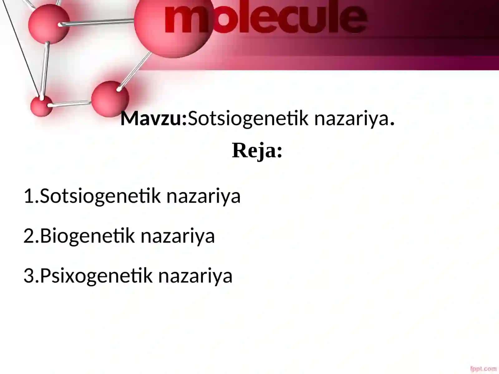 Sotsiogenetik nazariya 2