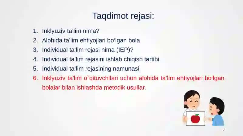 Individual ta’lim rejasi 2