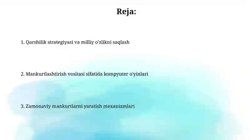 Kompyuter oʻyinlari - manqurtlik vositasi 2