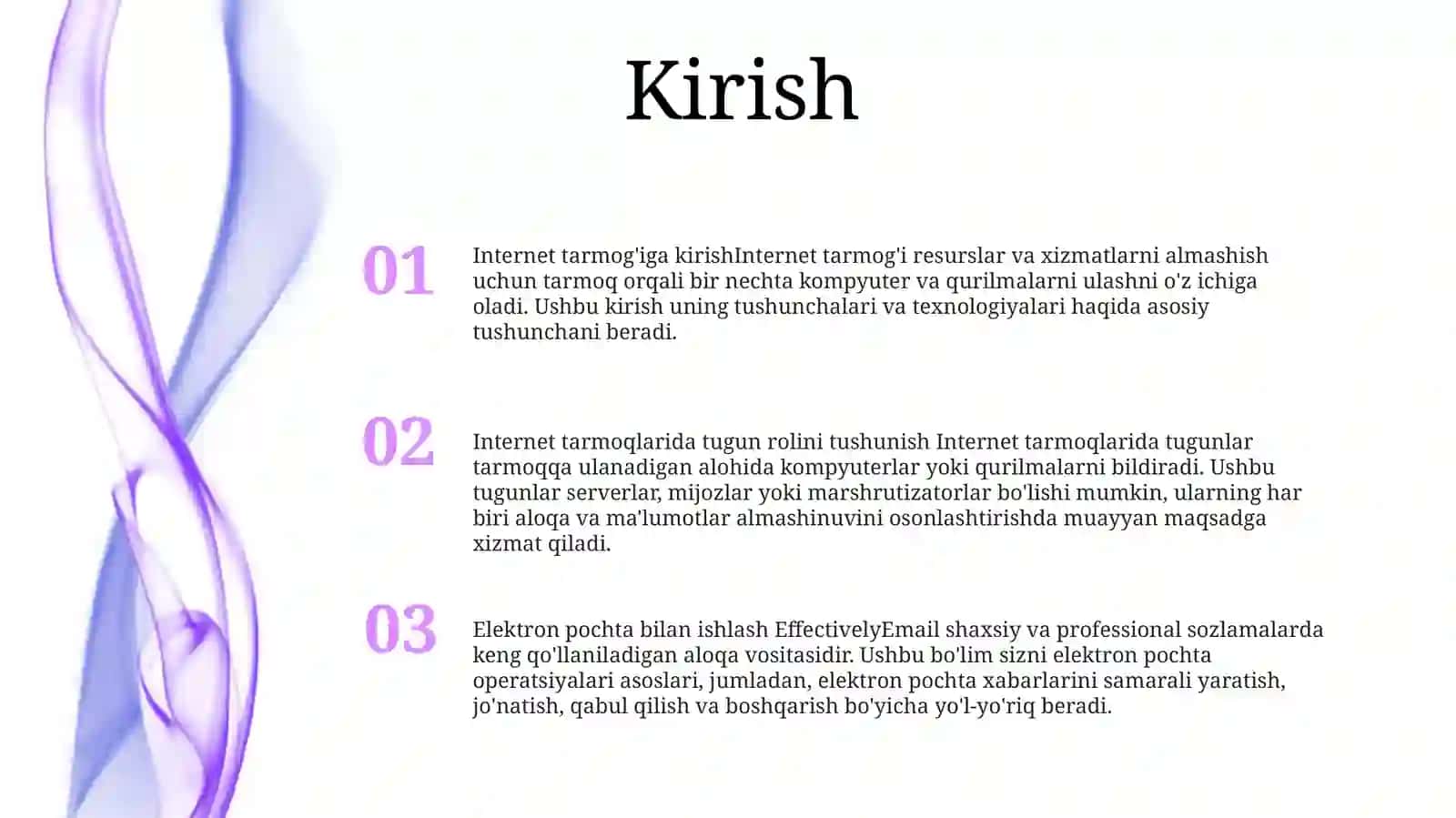Internet Tarmoqlarida Axboro Makoni Haqida Tushuncha Berish. Elektron Pochtalar Bilan Ishlashni OʻRgatish 2