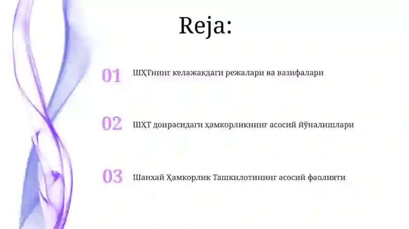 Шанхай Ҳамкорлик Ташкилотининг асосий фаолияти 2