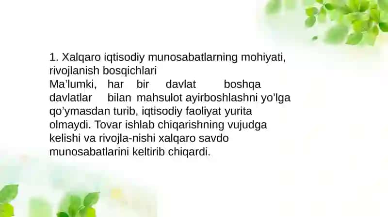Xalqaroiqtisodiymunosabatlarningmazmunivashakllari 2