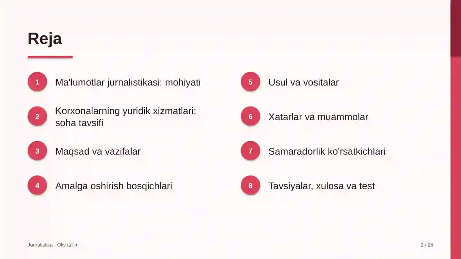 Korxonalarning yuridik xizmatlarida ma'lumotlar jurnalistikasi 2