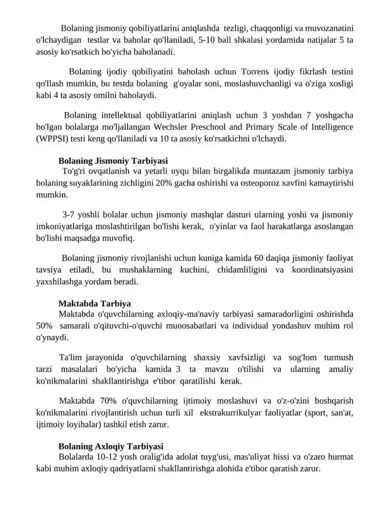 Bolaning kun tartibini shakllantirish 2