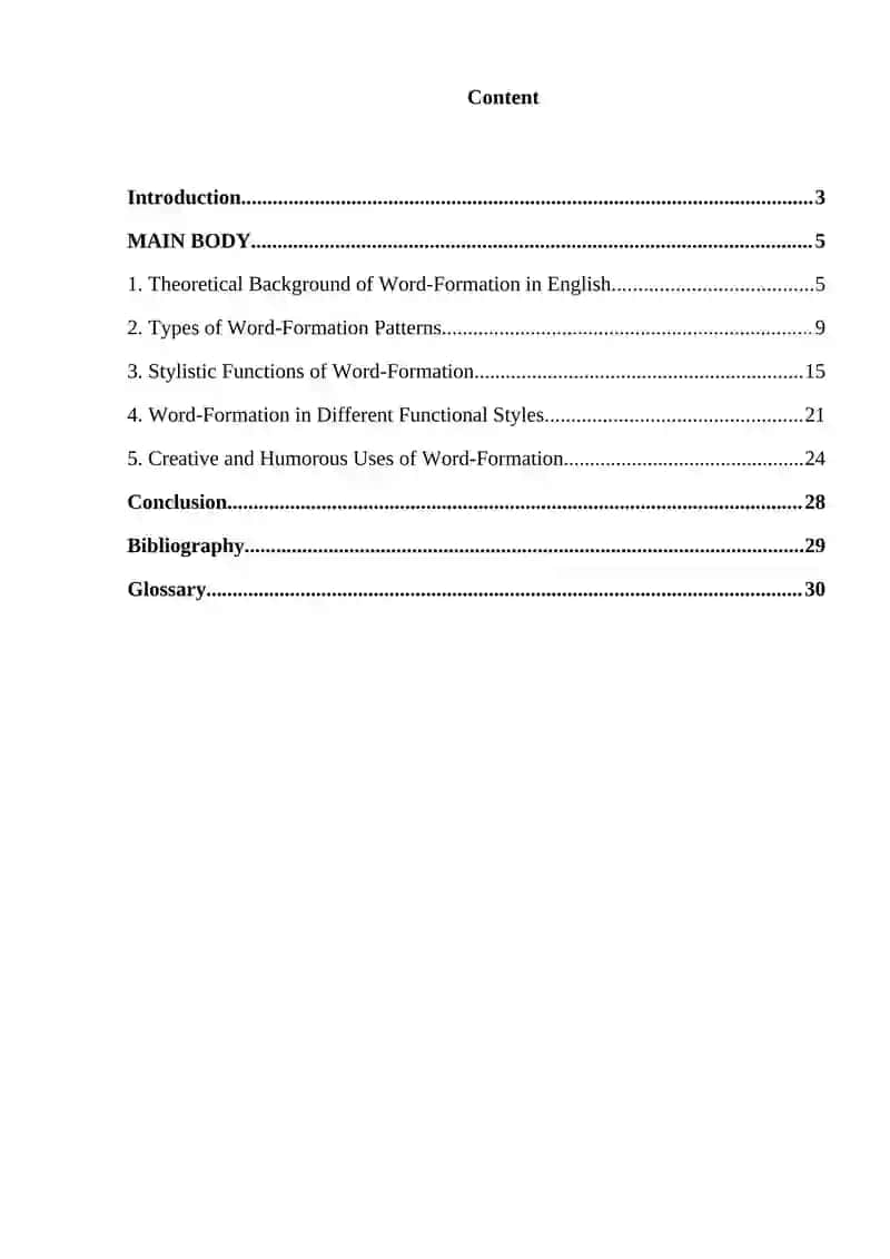 Stylistic usage of word-formation patterns 2