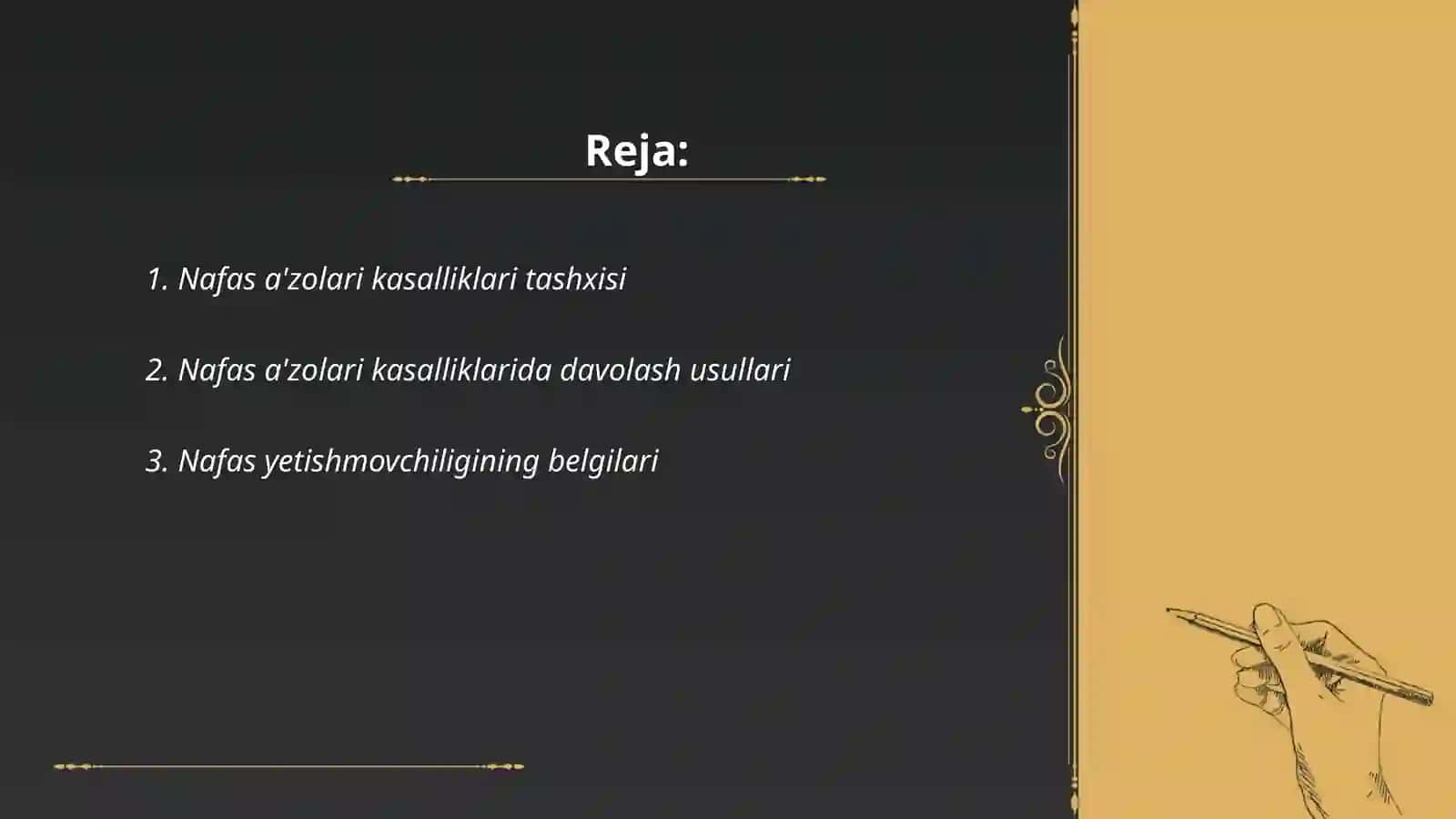 Nafas a'zolari kasalliklari bo'lgan bemor bilan muloqot 2