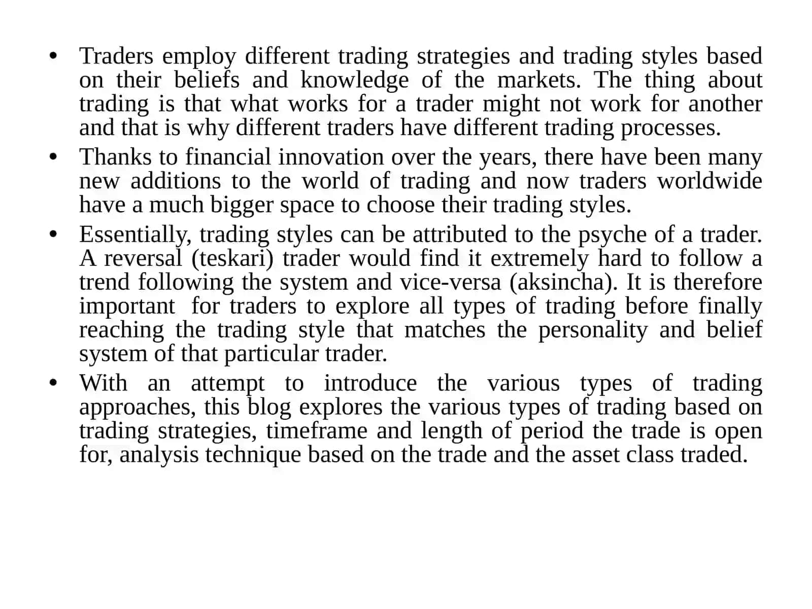 Trading Styles 2
