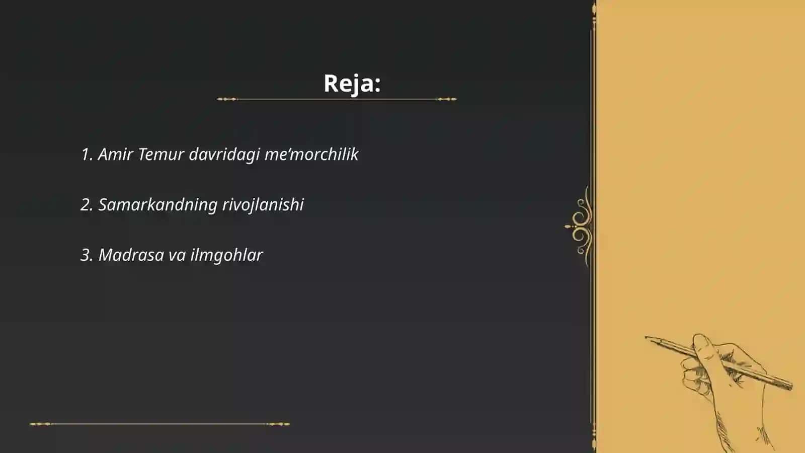 Amir Temur davridagi madaniy hayot 2