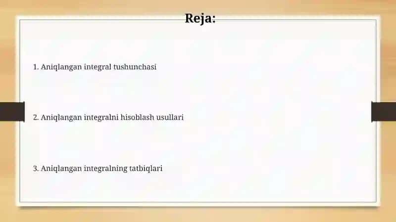 Aniq integral 2
