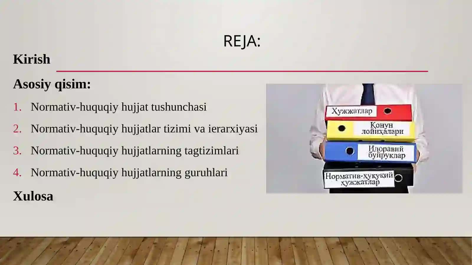 Normativ-huquqiyhujjatlarningtagtizimlarivaguruhlari 2