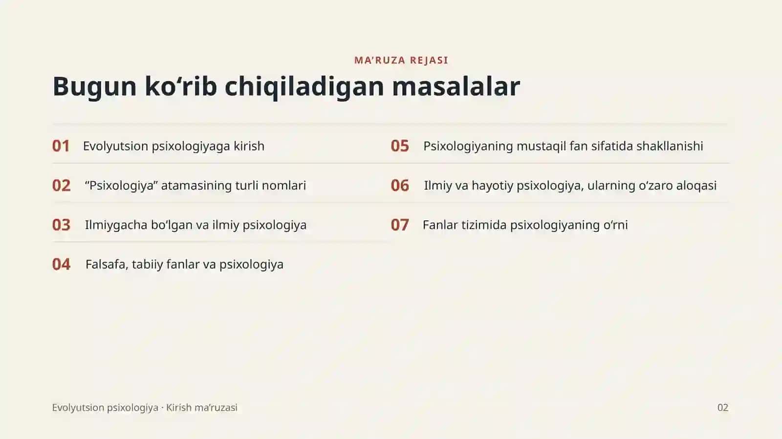 Evolyutsion psixologiyaga kirish 2