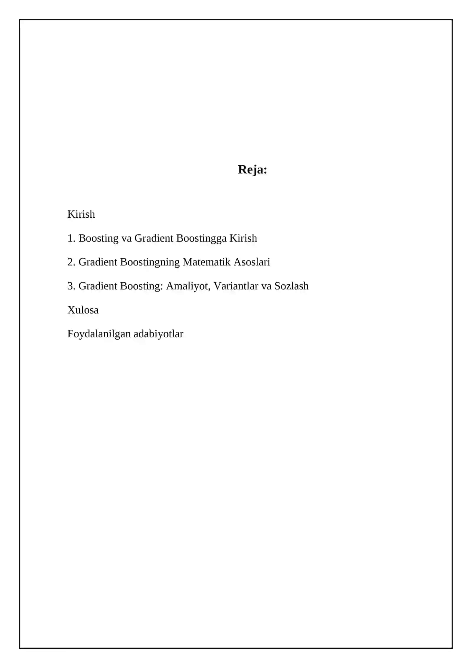 Gradient Boostingning Matematik Asoslari 2
