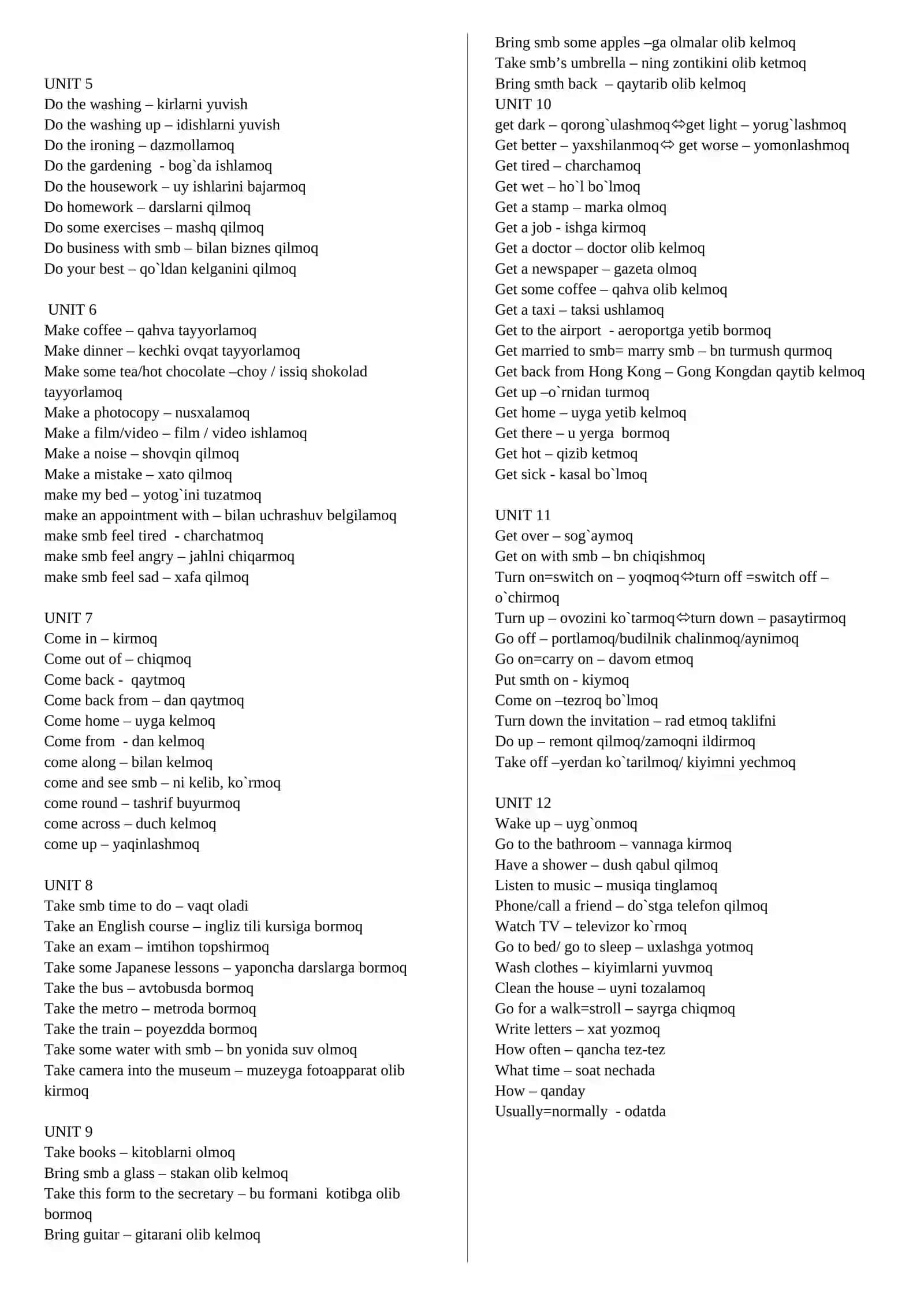 ELEMENTARY VOCABULARY 2