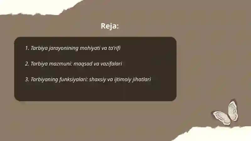 Tarbiya jarayonining mohiyati va mazmuni 2