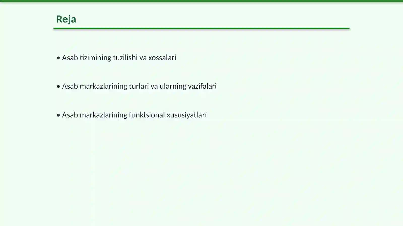 Asab markazlarining xossalari 2