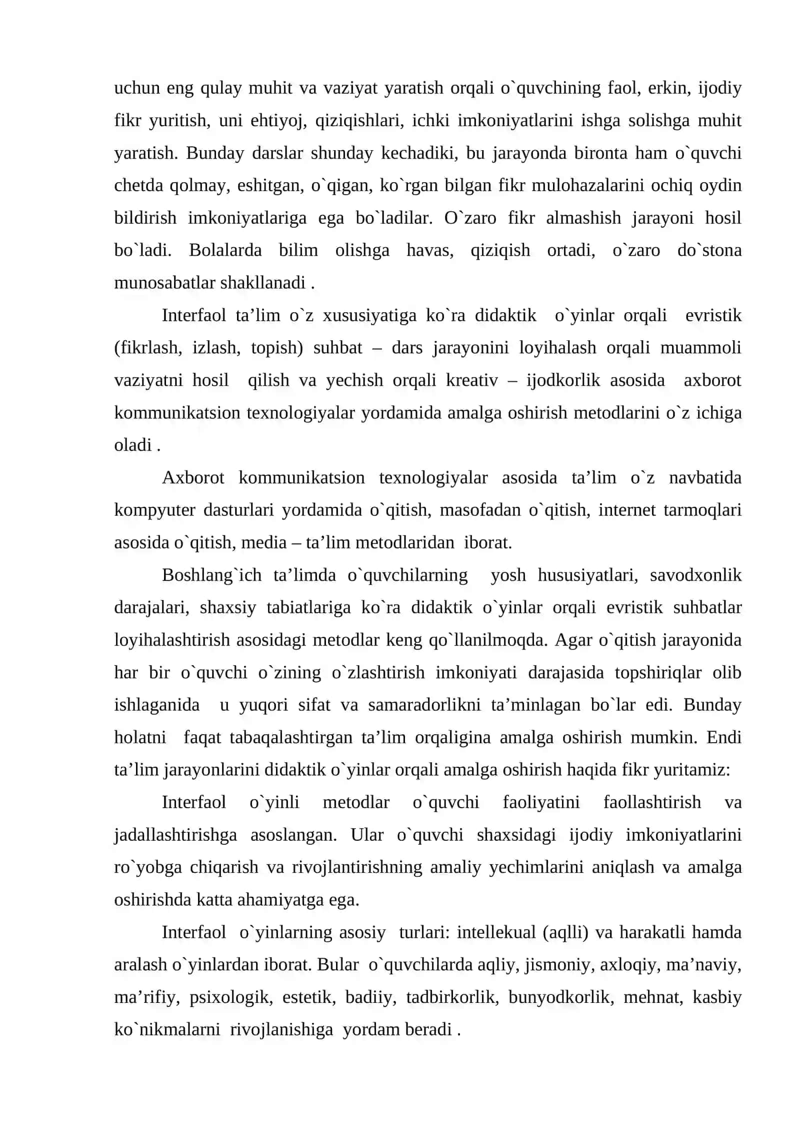Boshlangich sinflarda interfaol usullardan foydalanish 2