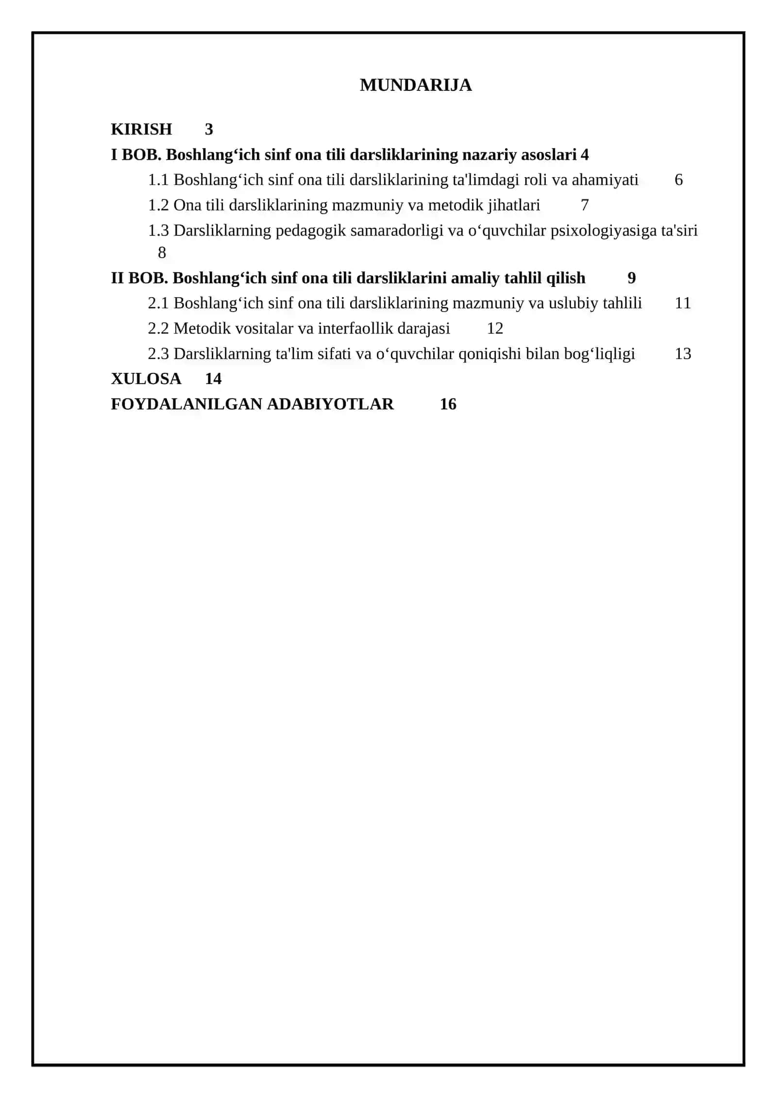 BOSHLANGʻICH SINF ONA TILI DARSLIKLARINI TAHLIL ETISH 2
