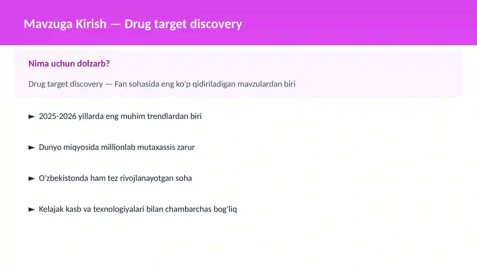Drug target discovery 2