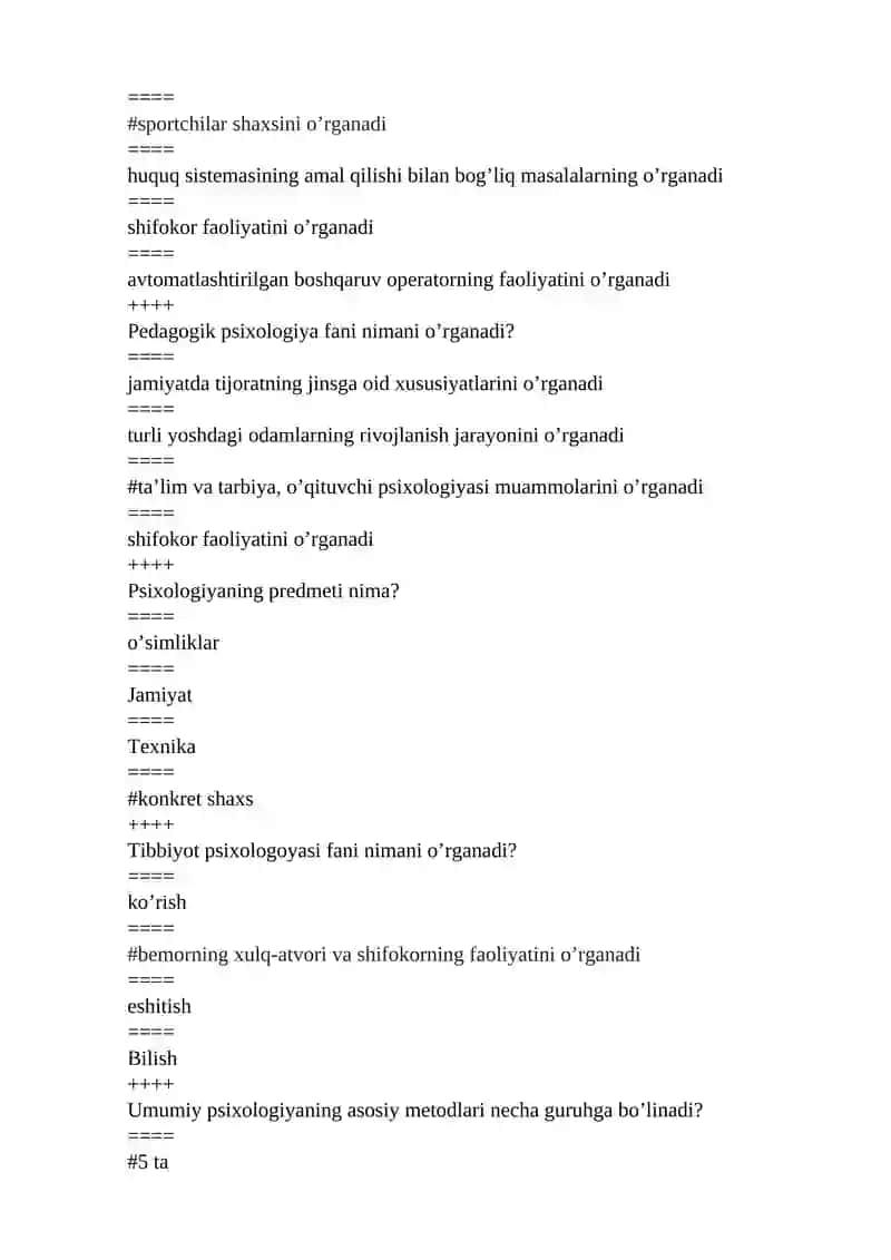 Psixologiya fani nimani o’rganadi? 2