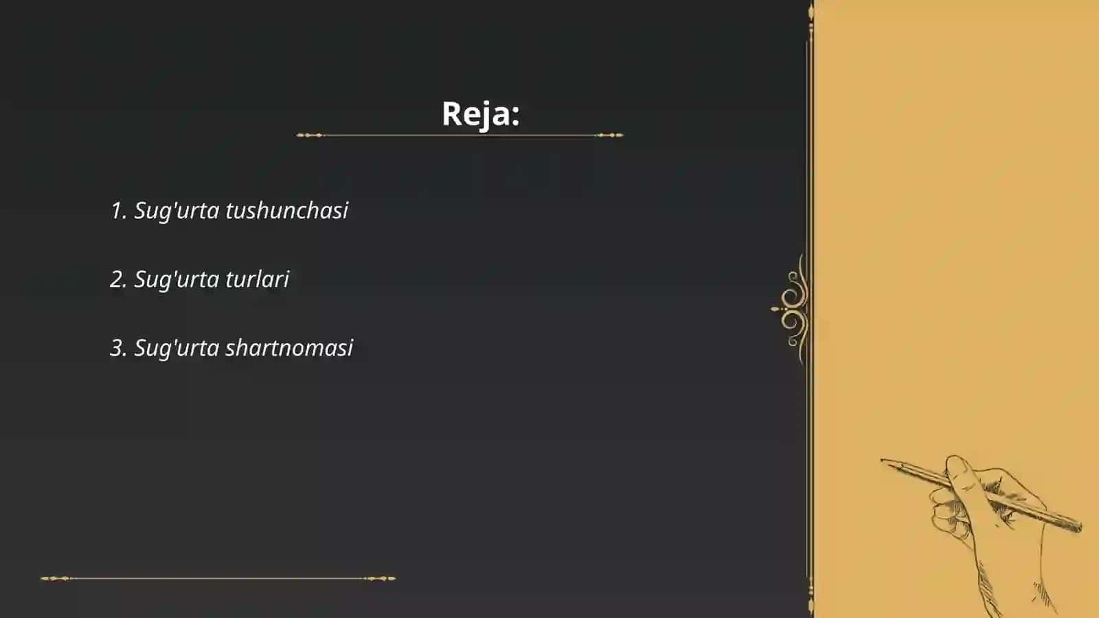 Sug'urta tushunchasi 2