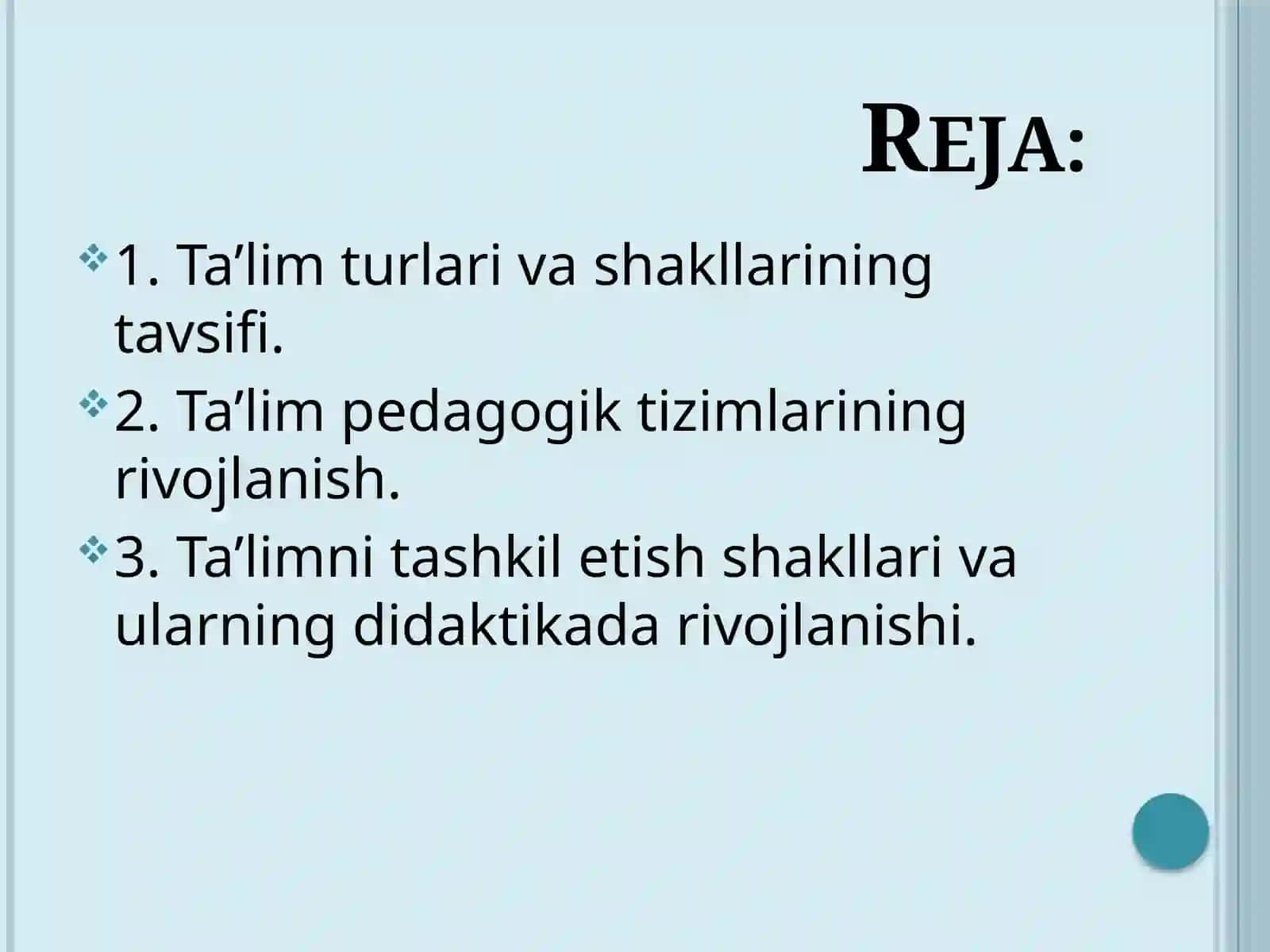 Pedagogik tizimlar 2