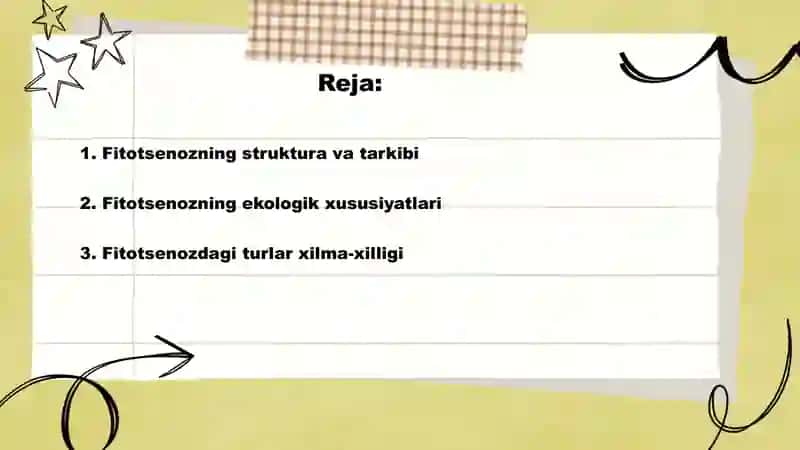 Fitotsenozning belgilari va xossalari. Sinmorfologiya 2