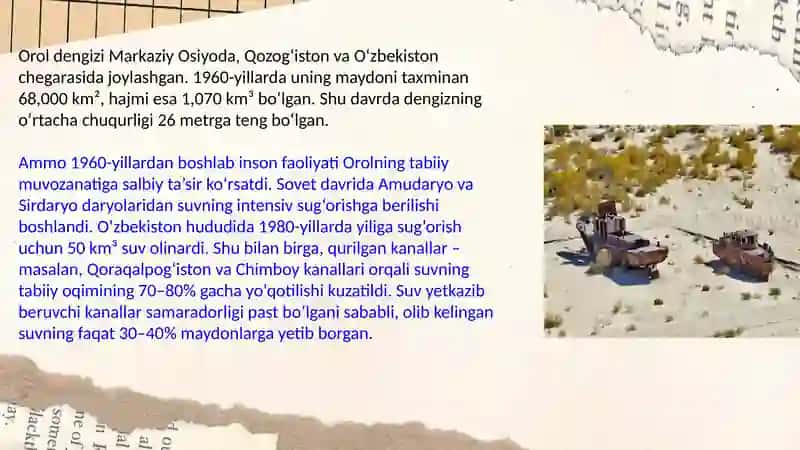Orol muammosi haqida 2