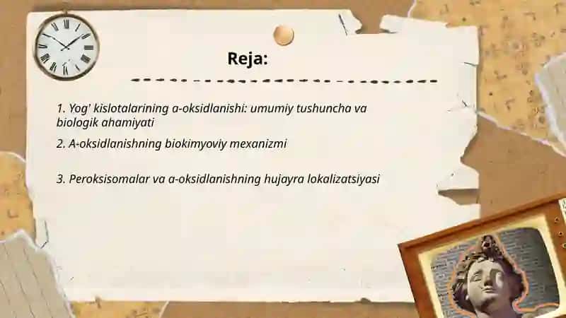 Yog' kislotalarini a-oksidlanishi, ahamiyati, buzilishlari 2