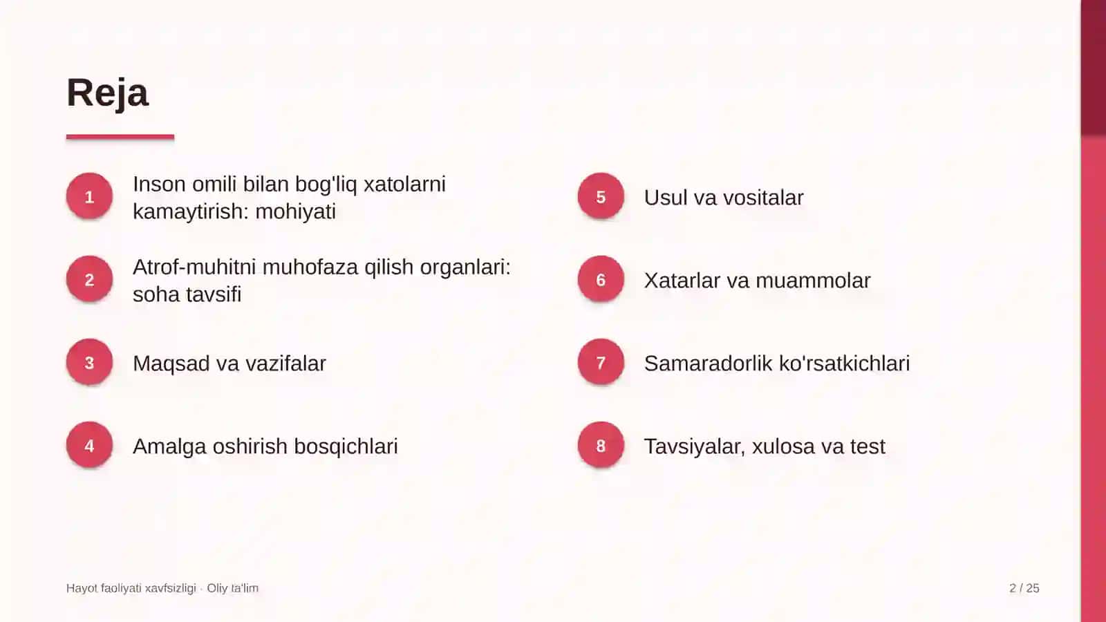 Atrof-muhitni muhofaza qilish organlarida inson omili bilan bog'liq xatolarni kamaytirish 2