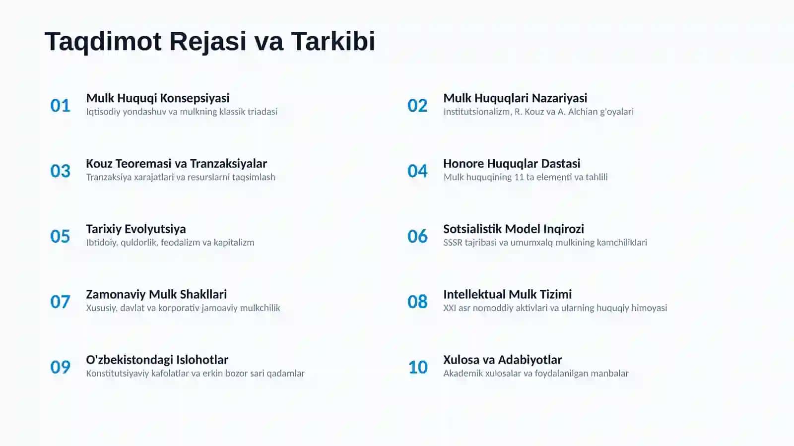 MULK HUQUQLARI NAZARIYASI VA EVOLYUTSIYASI 2
