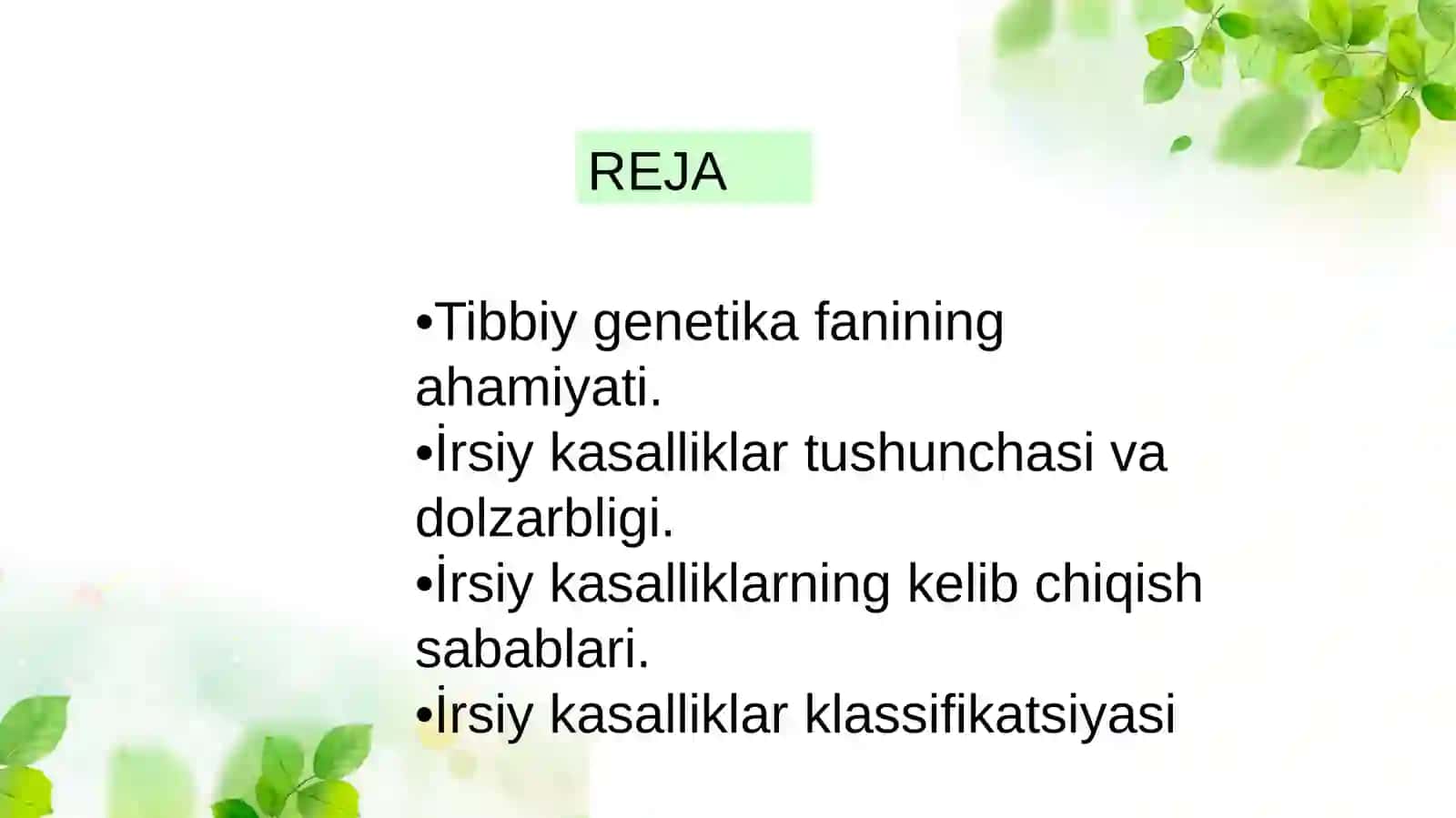 İrsiy kasalliklar klassifikatsiyasi 2
