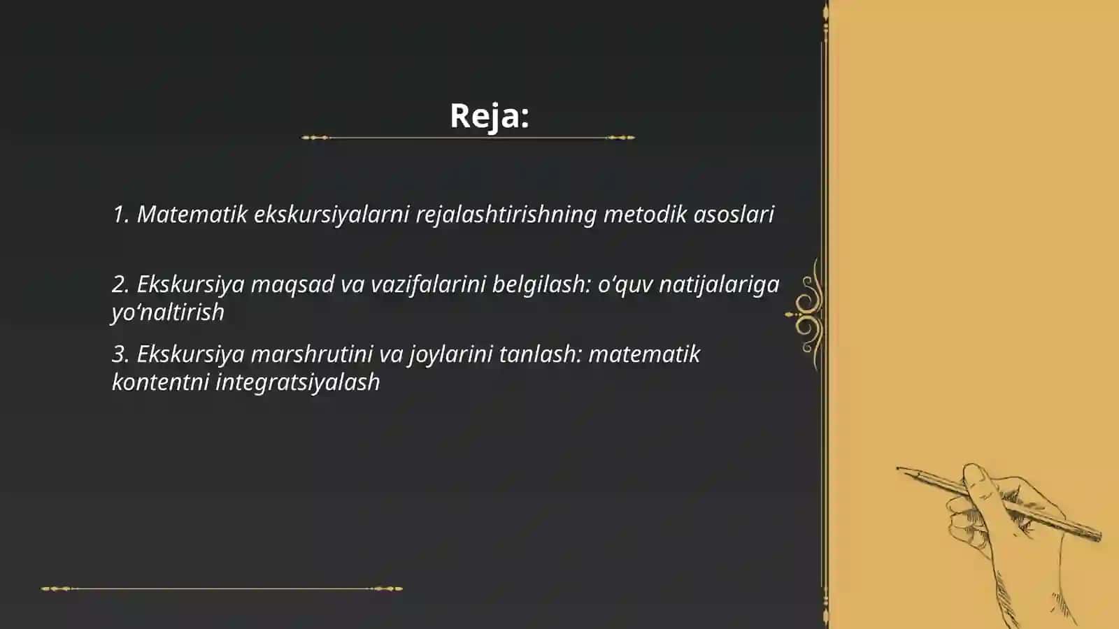Matematik ekskursiyalar, ertaliklar, oʻyinlarni tayyorlash va oʻtkazish metodikasi 2