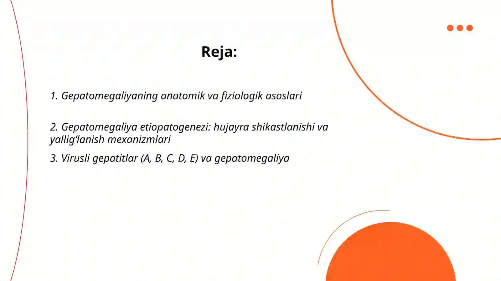 Gepatomegaliya bilan kechuvchi kasalliklar etiopatogenezi klinik ko'rinishlari kasallikning sindromal diagnostikasi 2