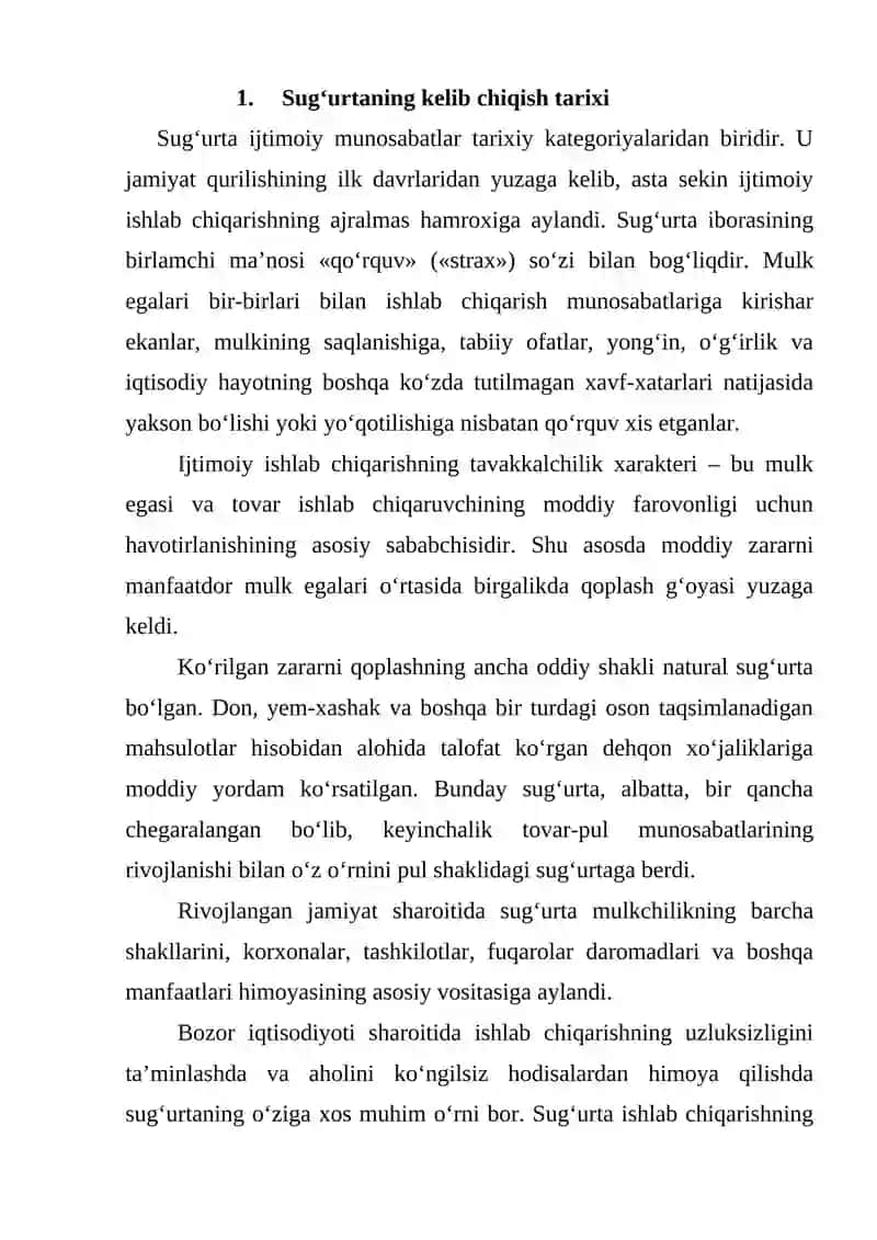 Sug‘urta va sug‘urtalarning ma'nosi 2