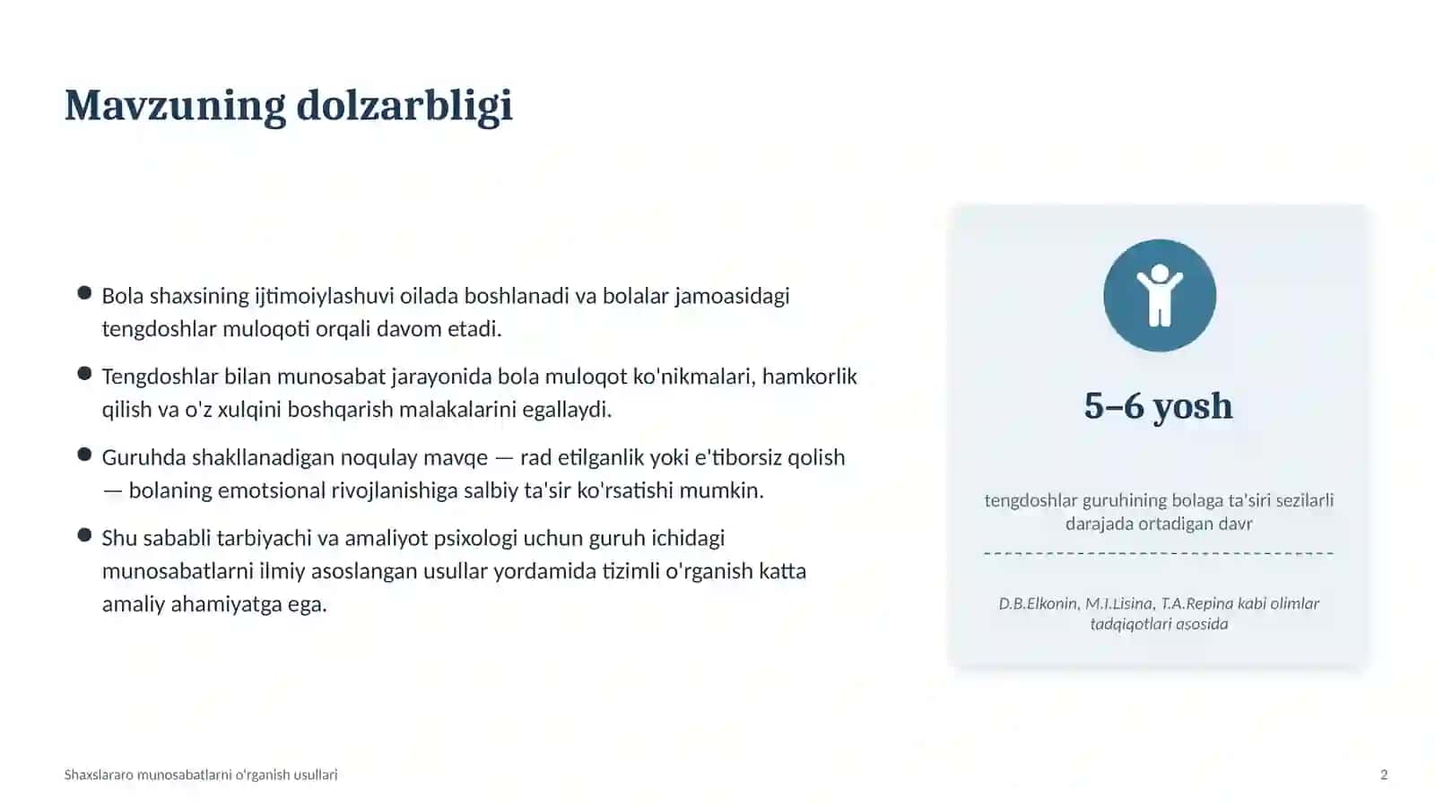 MAKTABGACHA TA'LIM PEDAGOGIKASI VA PSIXOLOGIYASI 2