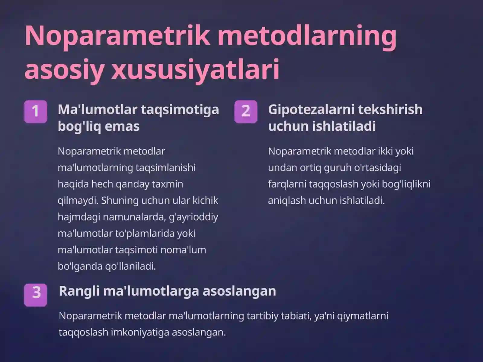 Noparametrik Metodlar 2