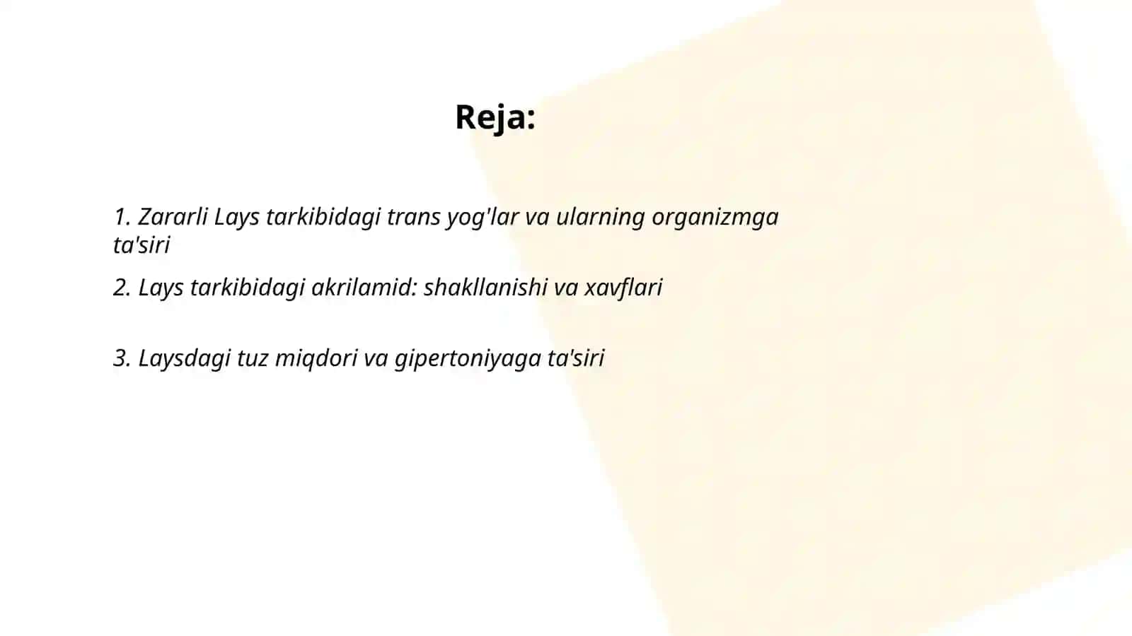 Zararli laysning tarkibi va foydali nokning tarkibi 2