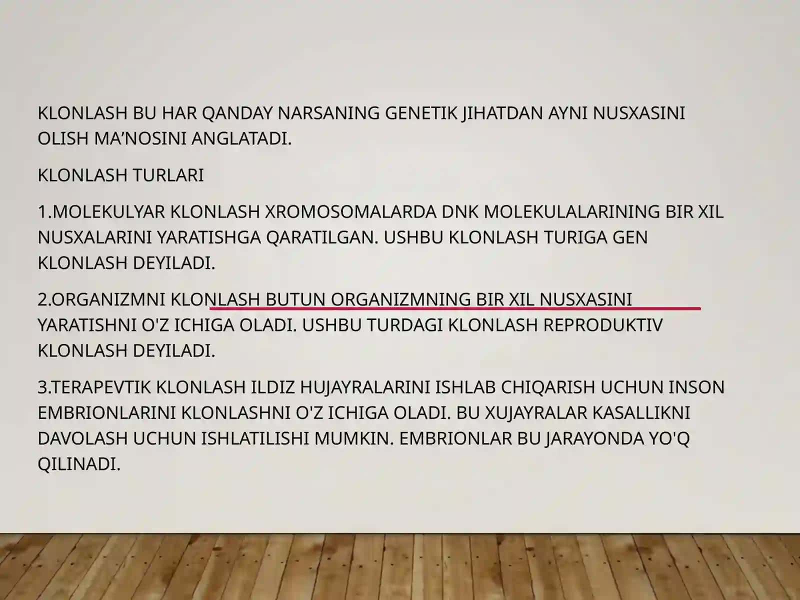 KLONLAR, KLONLASHTIRISH VA ULARNING KLINIK AHAMIYATI 2
