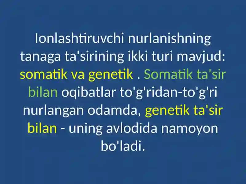 IONLASHTIRUVCHI NURLARNING BIOLOGIK TO'QIMALARGATA’SIRI 2