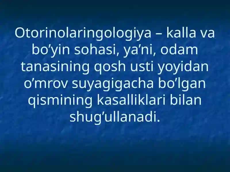 Otorinolaringologiya fani 2