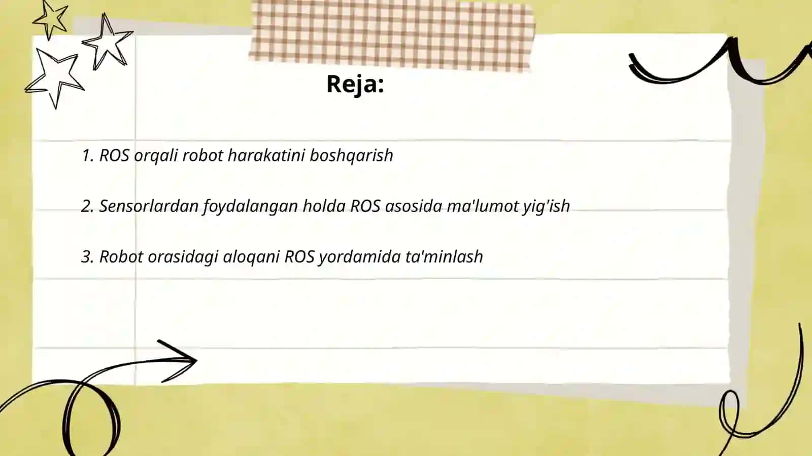 ROS (Robot Operating system) yordamida robot boshqarish 2