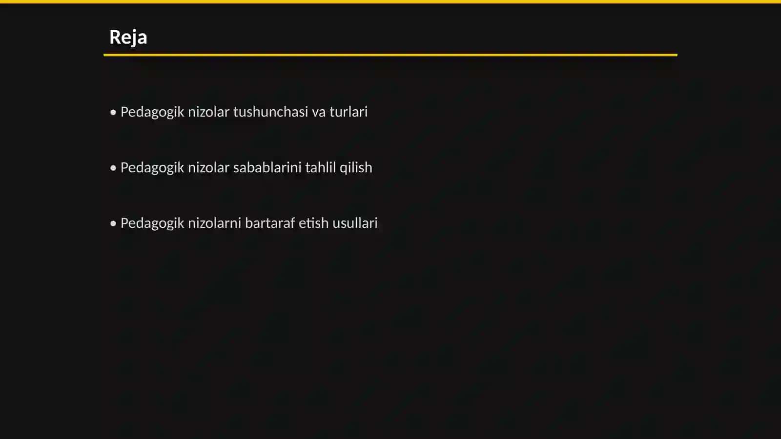Pedagogik nizolar va ularni bartaraf etish texnologiyasi 2