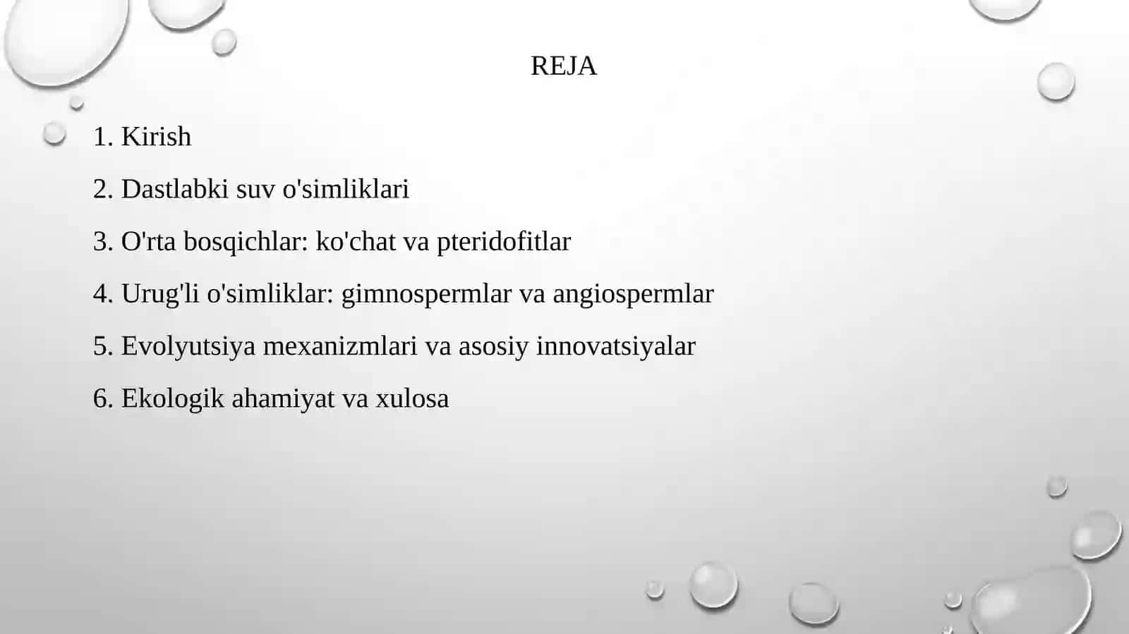 O'simliklar  evolyutsiyasining  bosqichlar 2