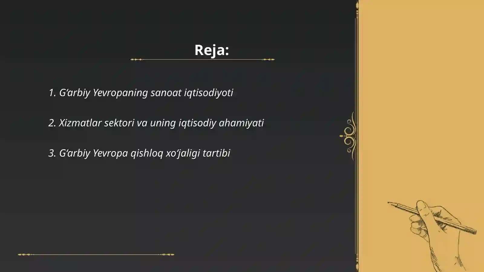 G‘arbiy Yevropaning sanoat iqtisodiyoti 2