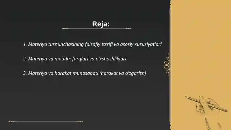 Materiya kategoryasi falsafa fanidan 2