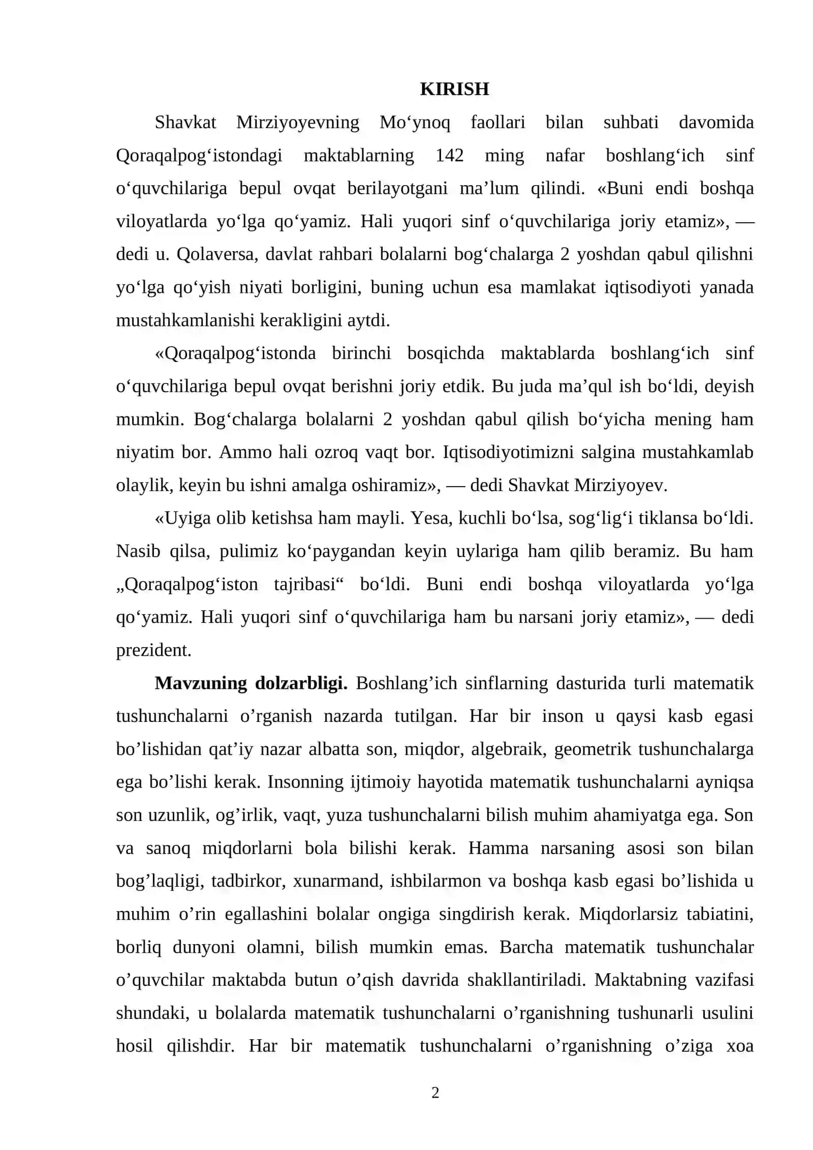 Yuz o'lchov birliklariga doir masalalar yechishga o'rgatishda qo'llaniladigan metodlar 2
