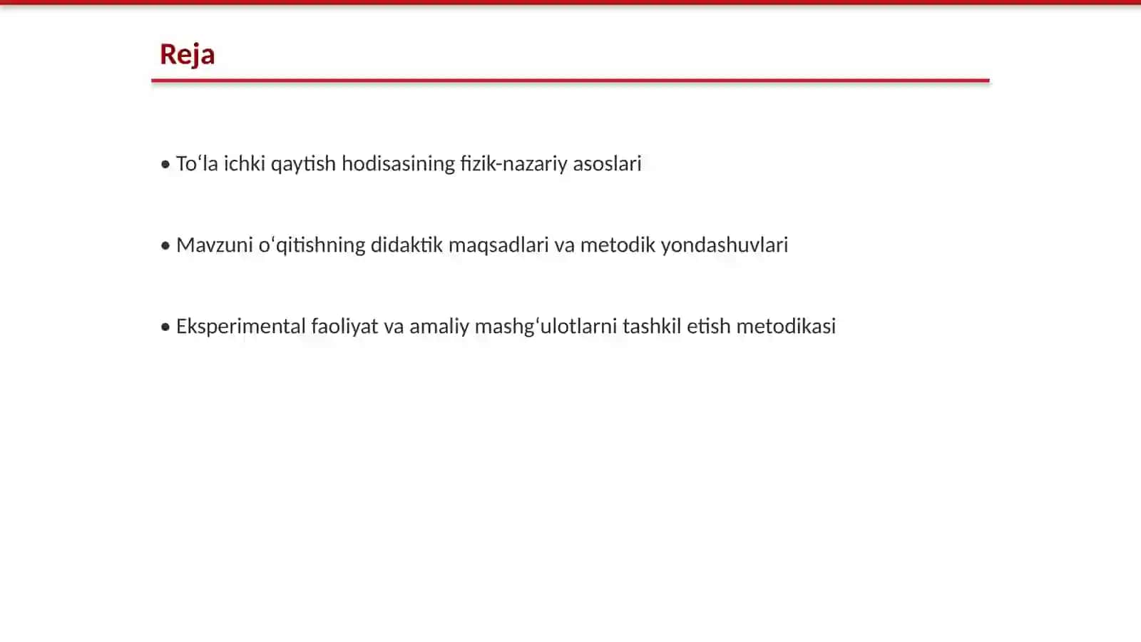 9-sinfda “Toʻla ichki qaytish” mavzusini oʻqitish metodikasi 2