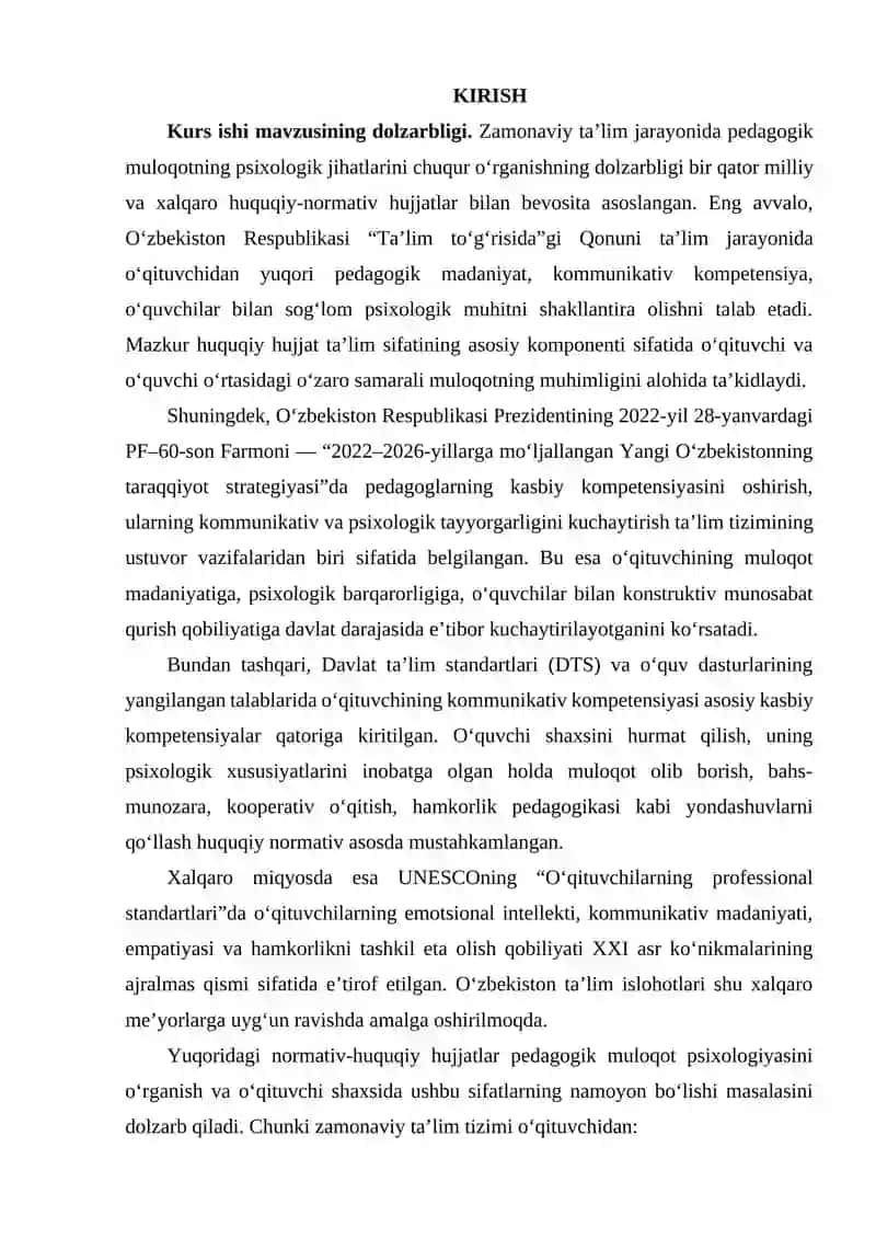 PEDAGOGIK MULOQOT PSIXOLOGIYASI VA UNING O‘QITUVCHI SHAXSIDA NAMOYON BO‘LISHI 2