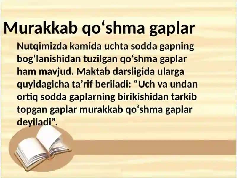Murakkab qo‘shma gaplar 2