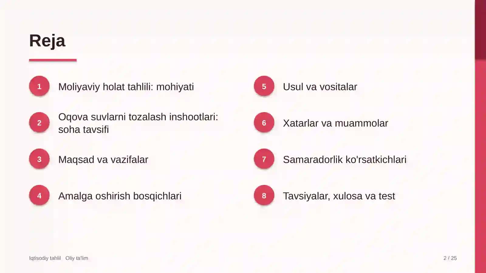 oqova suvlarni tozalash inshootlarida moliyaviy holat tahlili 7841 2